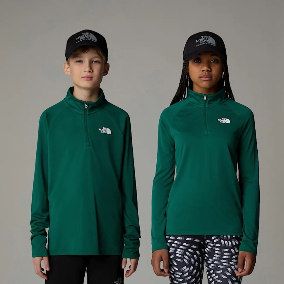 Camiseta De Manga Larga Con Cremallera De 1/4 Never Stop Para Jóvenes