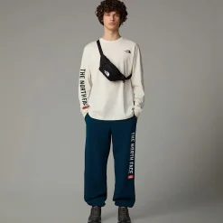 Camiseta De Manga Larga Con Estampado Gráfico Varsity Para Hombre