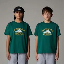 Camiseta Holgada Con Estampado Gráfico Varsity Para Jóvenes