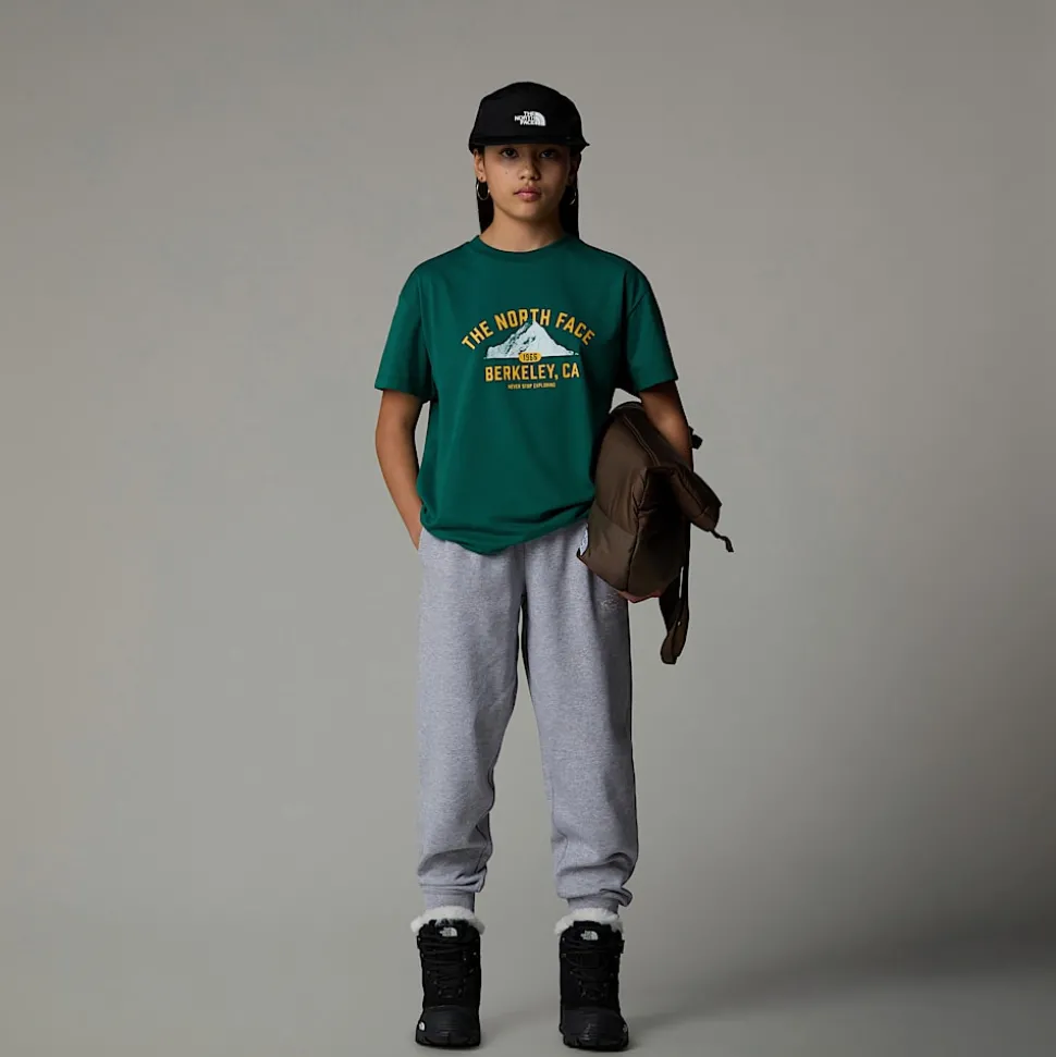 Camiseta Holgada Con Estampado Gráfico Varsity Para Jóvenes