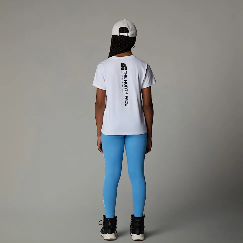 Camiseta Holgada Con Estampado Gráfico Vertical Para Niña