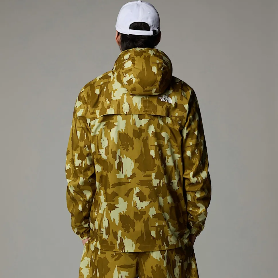 Chaqueta Cortavientos Estampada Con Capucha Para Hombre