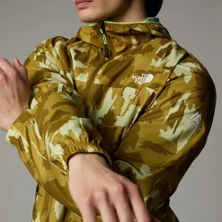 Chaqueta Cortavientos Estampada Con Capucha Para Hombre