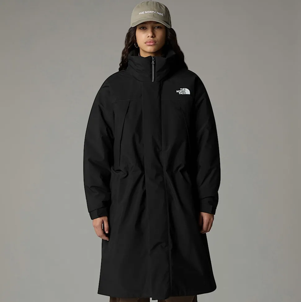 Parka Larga Acolchada Para Mujer