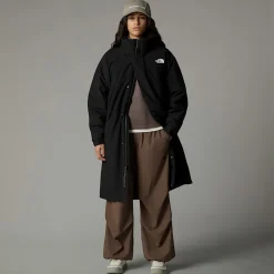 Parka Larga Acolchada Para Mujer