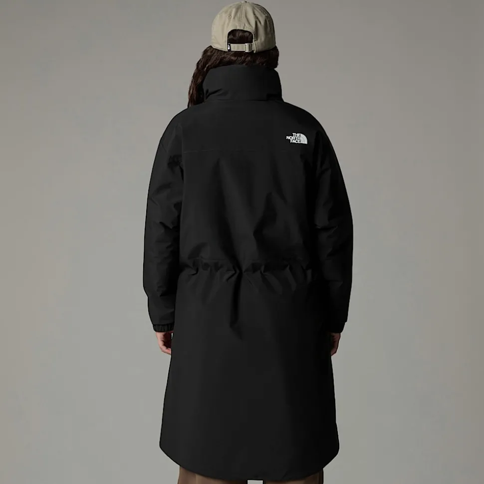 Parka Larga Acolchada Para Mujer