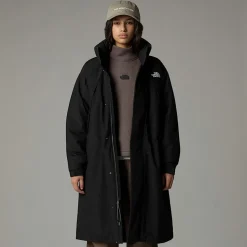 Parka Larga Acolchada Para Mujer